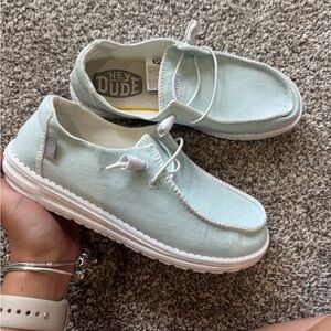 Hey Dude Light Mint Casual Slip-On Sneakers